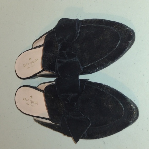 Carnegie Metallic Kate Spade Mules!kate spade size 9.5 - Picture 1 of 13